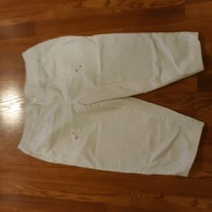 Womens white stag capri pants 16
